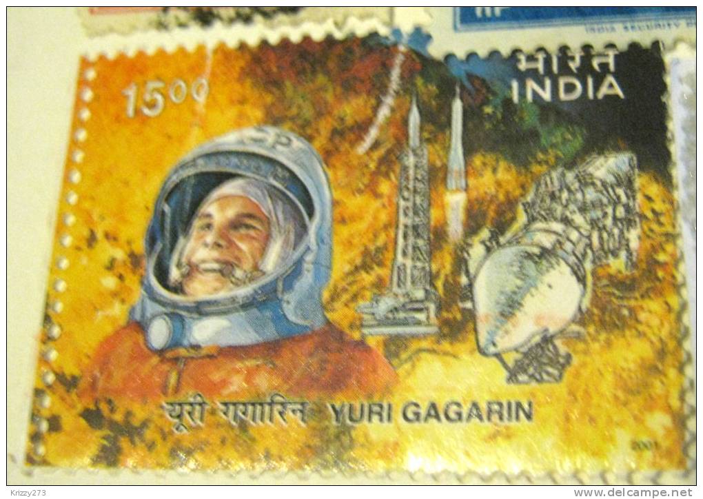 India 2001 Yuri Gagarin 15.00 - Used - Oblitérés