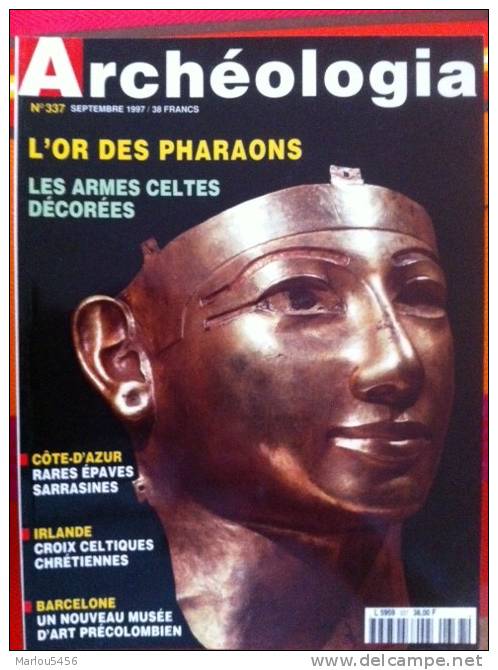 ARCHEOLOGIA  N° 337 / Septembre 1997. L'OR DES PHARAONS - Arqueología