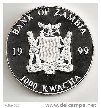 ZAMBIA 1999, 1000 KWACHA PROOF - NOTE 5 EURO BACK - Zambia