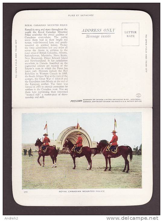 POLICE - (28) ROYAL CANADIAN MOUNTED POLICE - R.C.M.P.  - CANADIAN FOLKARD LETTER - CETTE CARTE N´A JAMAIS ÉTÉ UTILISÉE - Police - Gendarmerie