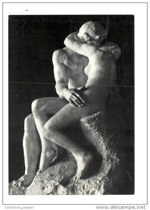 Cp, Sculpture, Rodin - Le Baiser, écrite - Sculptures