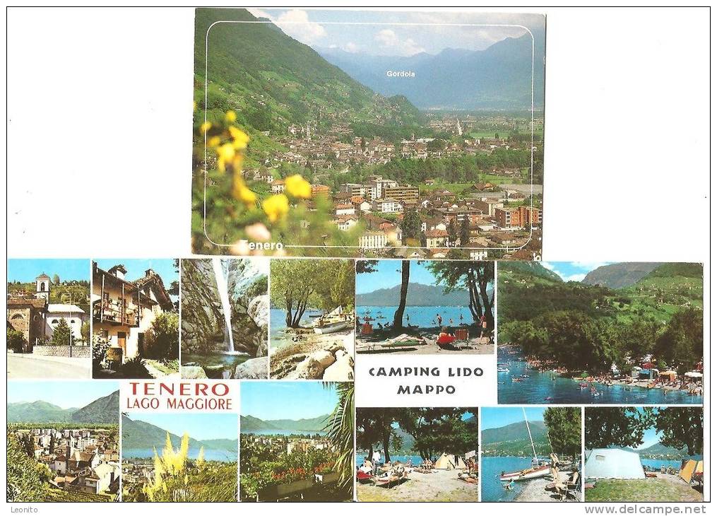 TENERO Gordola Camping LIDO MAPPO 3 Ansichtskarten - Gordola