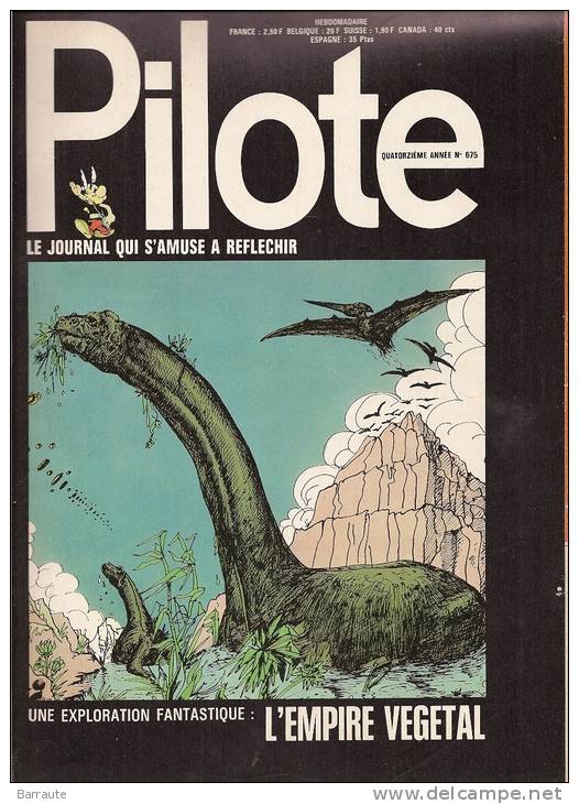 PILOTE N° 675 Du 12 /10/1972  Couverture De BOCHATON Avec 7 Pl De L'empire VEGETAL. - Pilote