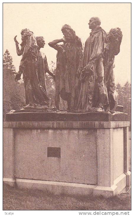 Mariemont,  Royaume De Belgique -  Parc De Mariemont -  Rodin : Reproduction De Groupe " Les Bourgeois De Calais" - Morlanwelz