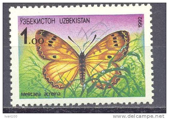 1991. Uzbekistan, Butterfly, 1v, Mint/** - Oezbekistan