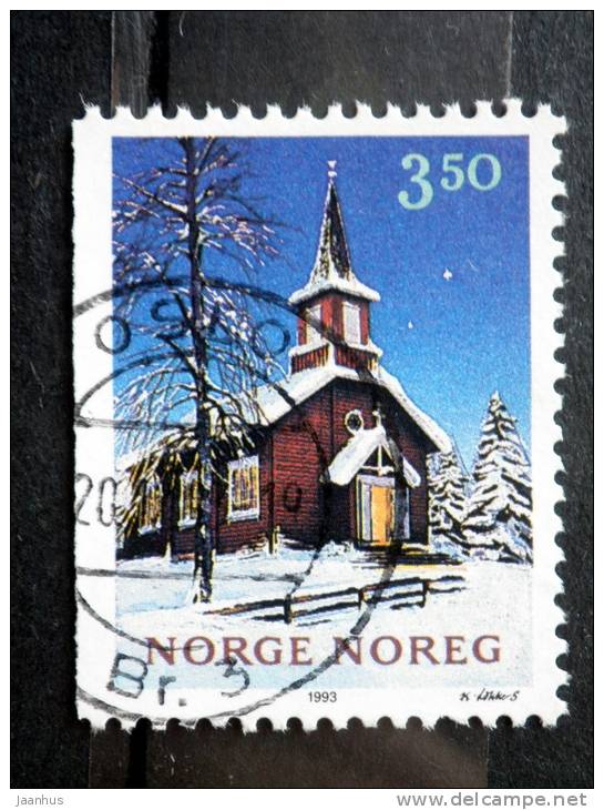 Norway - 1993 - Mi.nr.1141 - Used - Christmas - Chapel Store Mangen - Used Stamps