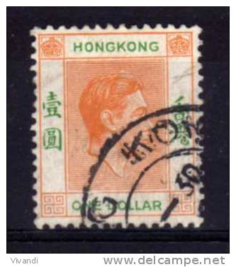 Hong Kong - 1948 - $1 Dollar Definitive (Chalk Surfaced Paper) - Used - Used Stamps