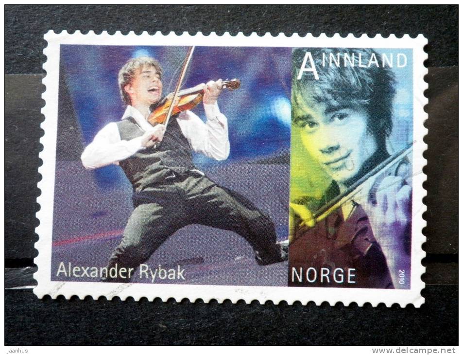 Norway - 2010 - Mi.nr.1722 - Used - Norwegian Pop Music: Euro Vision Song Contest -  Alexander Rybak - Self-adhesive - Oblitérés