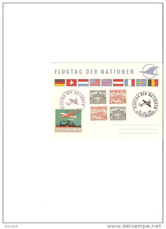 Tarjeta Postal  De 1955 Con Viñeta - Covers & Documents