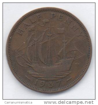 GRAN BRETAGNA HALF PENNY 1937 - C. 1/2 Penny