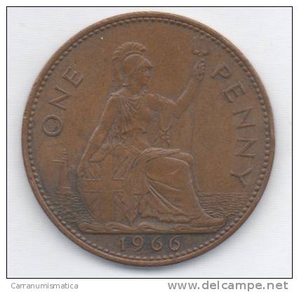 GREAT BRITAIN / GRAN BRETAGNA - ELIZABETH II  - 1 PENNY ( 1966 ) - D. 1 Penny