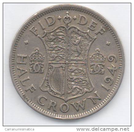 GRAN BRETAGNA HALF CROWN 1949 - K. 1/2 Crown