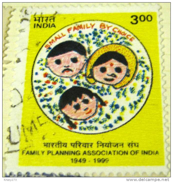 India 1999 Family Planning Association Of India 50th Anniversary 3.00 - Used - Gebraucht