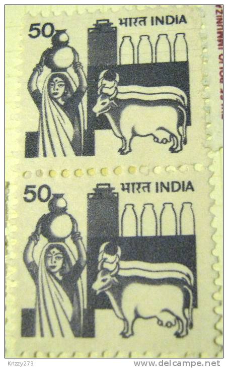 India 1982 Milk Production Agriculture 50 X 2 - Used - Oblitérés