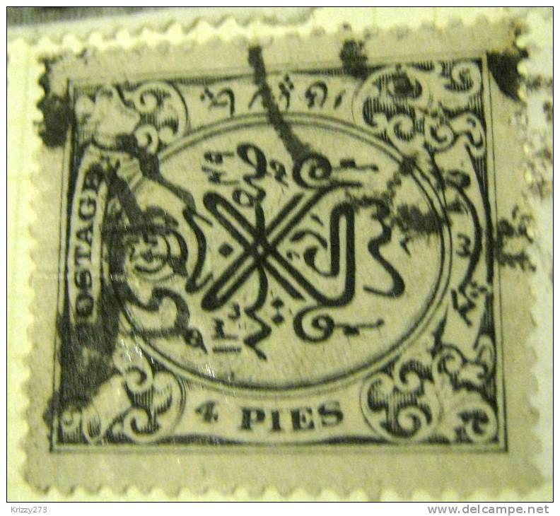 Hyderabad 1934 Symbols Overprinted Service 4p - Used - Hyderabad