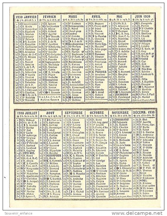 Calendrier 1930 Pharmacie Bailly Salin Picot 18 Rue De La République 89 Sens Fragonard Le Buveur - Kleinformat : 1921-40