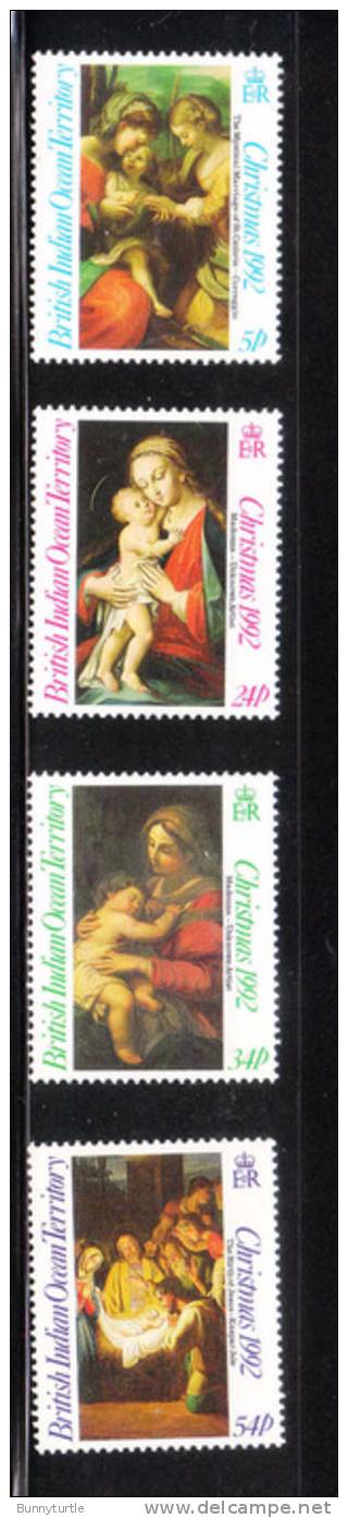 British Indian Ocean Territory BIOT 1992 Christmas Paintings MNH - Territoire Britannique De L'Océan Indien