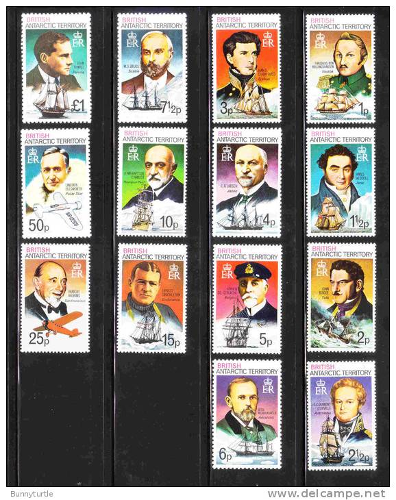 British Antarctic Territory 1975-80 Polar Explorers And Their Crafts Ships MNH - Unused Stamps
