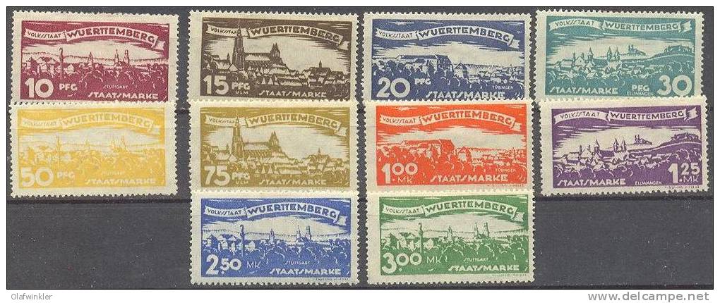 1920 Dienstmarken Städteansichten 272-81 / Sc O166-75 / Y&T 120-9 Ungebraucht/neuf Avec Charniere/MH - Neufs