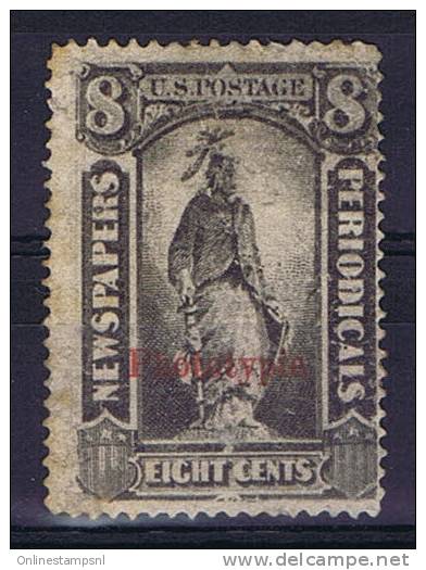 USA, Newspaper Stamp Nr  Mi 10- Sc Pr 61?, Surcharge Phototypie In Red - Newspaper & Periodical