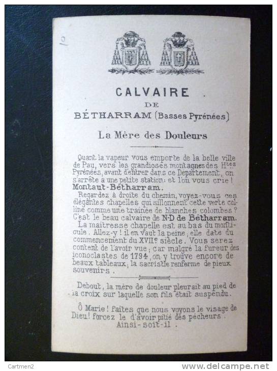 PHOTO CDV XIXeme : LE CALVAIRE DE BETHARRAM TEXTE AU DOS 64 PYRENEES - Autres & Non Classés