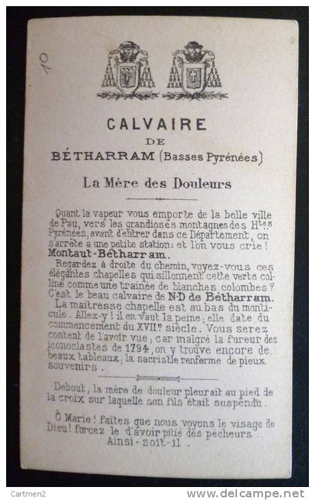 PHOTO CDV XIXeme : LE CALVAIRE DE BETHARRAM TEXTE AU DOS 64 PYRENEES - Other & Unclassified