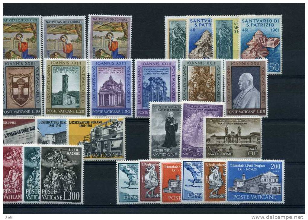 1961 Vaticano Annata Completa 28 Sellos (**) - Unused Stamps