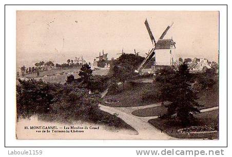 MONT CASSEL : "Les Moulins De Cassel Vus De La Terrasse Du Château" - N° 11 - Cassel