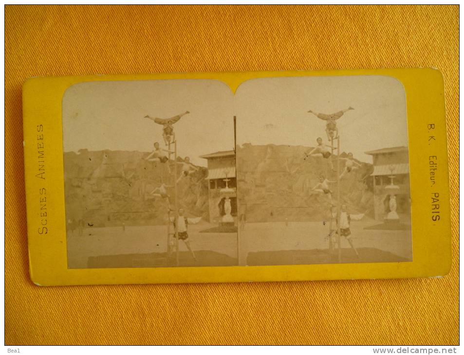 Photo Stereoscopique - Scenes Animees - Le Cirque - Stereoscopic