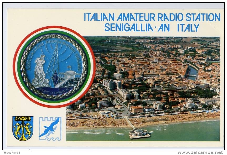 SENIGALLIA Cartolina Da Radioamatore PANORAMA   RARA - Senigallia