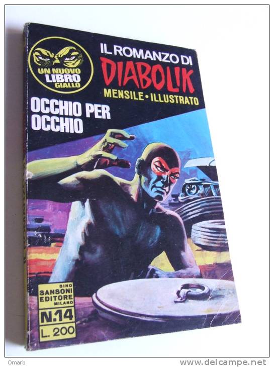 P071 Romanzo Diabolik, Occhio Per Occhio, Mensile Illustrato, Sansoni Editore, N.14 Luglio 1970, Buonissime Condizioni - Actie En Avontuur