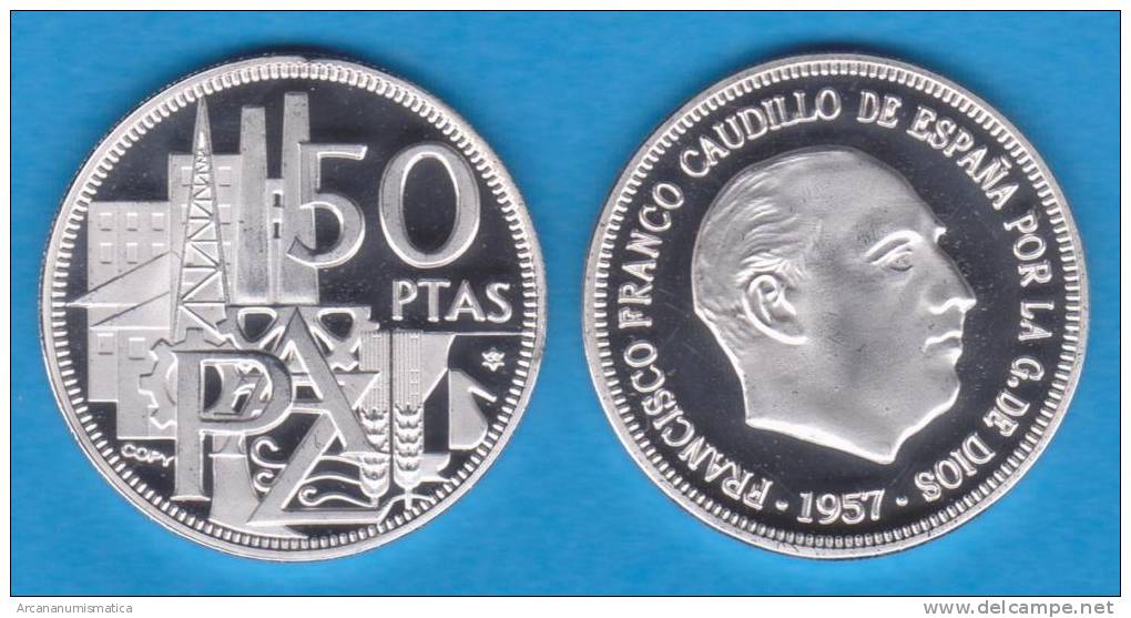 ESPAÑA  /  ESTADO ESPAÑOL  / FRANCO 50 PESETAS 1.957 # 64 SC/UNC "25 AÑOS DE LA PAZ" DL-10.076 - 50 Peseta