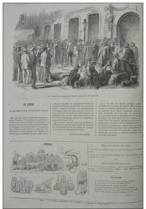 N°311journal Illustré 1870:LA CONCIERGERIE/BAGNE DE CAYENNE - 1850 - 1899