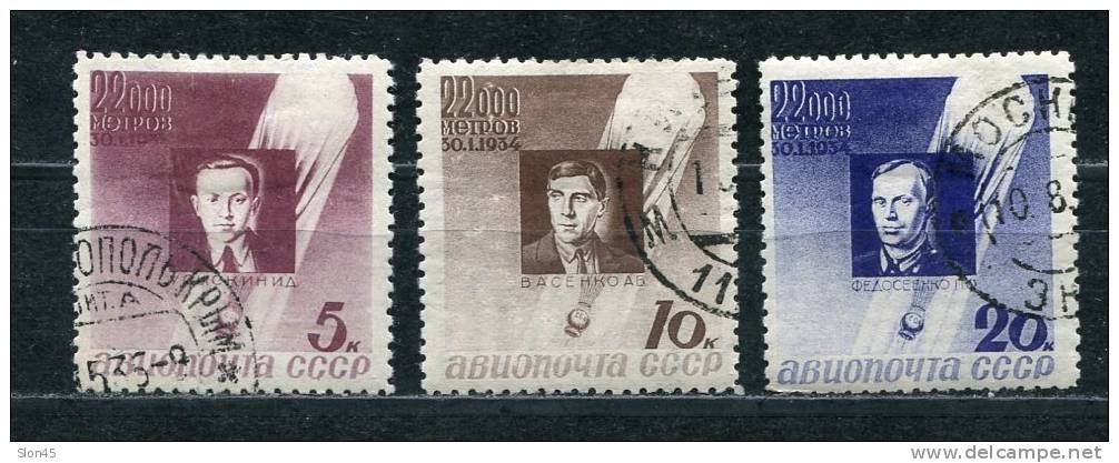 Russia/USSR 1934 Sc C50-2 MI  480-2 Used Victims Of Stratosphere Disaster Cv 25 Euro - Gebraucht