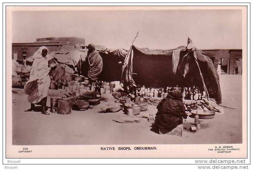 SOUDAN - CPSM - OMDURMAN - 339 - NATIVES SHOPS - COMMERCES LOCAUX - éditeur G.N. MORHIG - Sudán