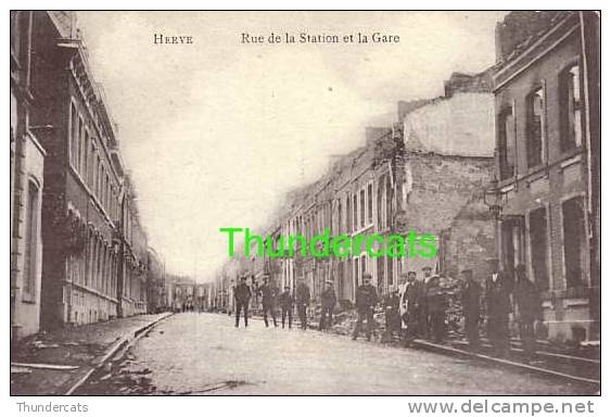 CPA HERVE RUE DE LA STATION ET LA GARE - Herve