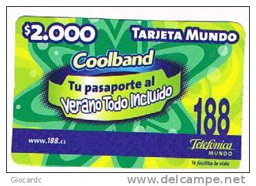 CILE (CHILE) -  TELEFONICA  188  (REMOTE)  -  COOLBAND            - USED   -  RIF. 462 - Cile