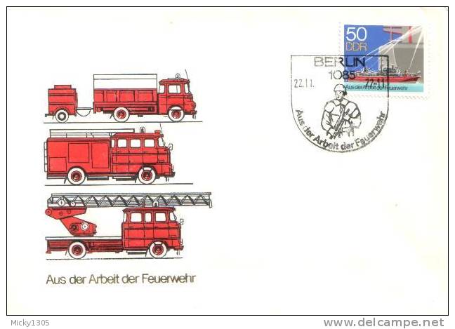 DDR / GDR - Mi-Nr 2276/2280 FDC (l315)- - Feuerwehr