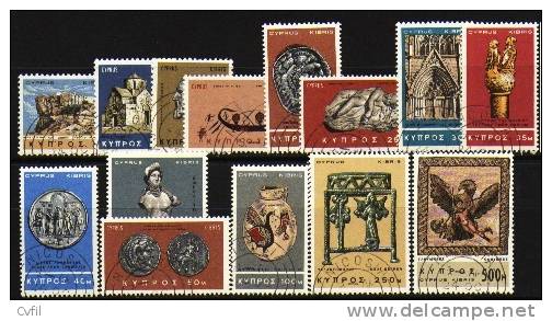 CYPRUS 1966 - The Set Of 14 Values Of ARCHEOLOGY, Used. - Gebruikt