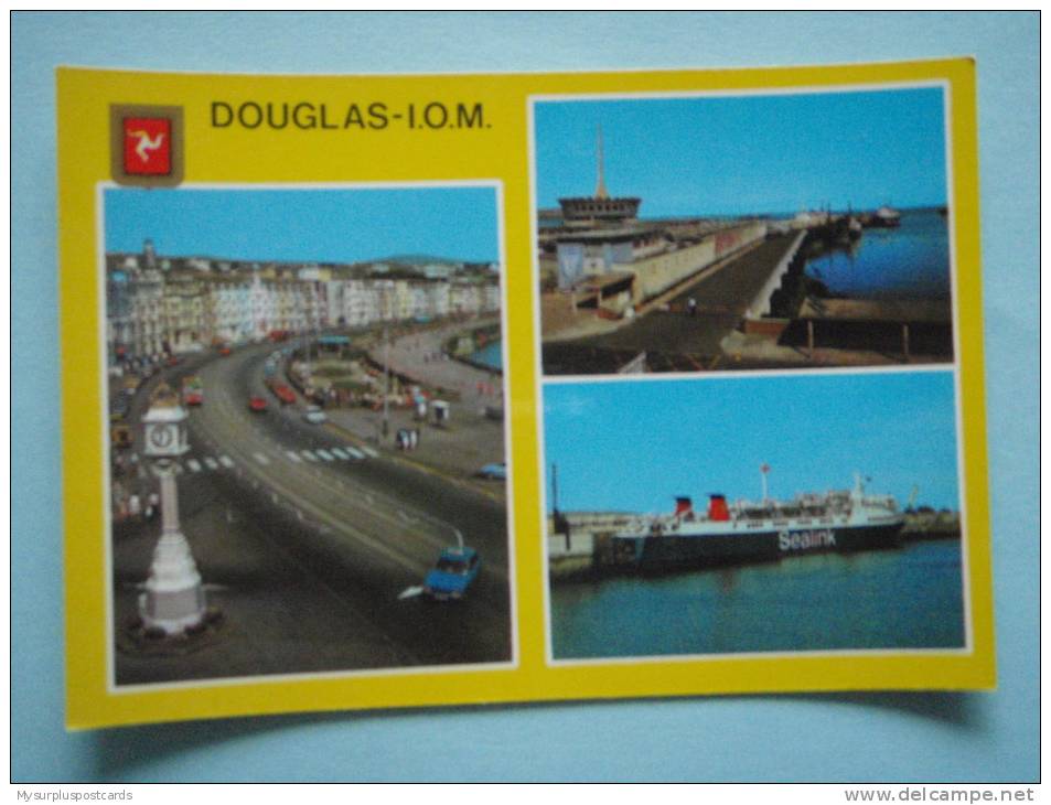 22642 PC: ISLE OF MAN: Douglas Promenade - Douglas Sea Terminal - Sealink Ferry. - Isle Of Man