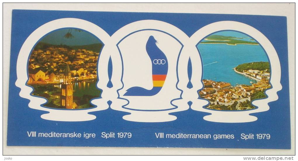 MEDITERRANEAN GAMES 1979. ( Croatia ) Mascot Monk Seal  Jeux Mediterraneens Giochi Del Mediterraneo Juegos Mediterráneos - Other & Unclassified