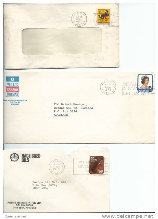 6 New Zealand Local Envelopes From 1970´s To 1990´s All Used As Is Condition All Used In NZ - Storia Postale