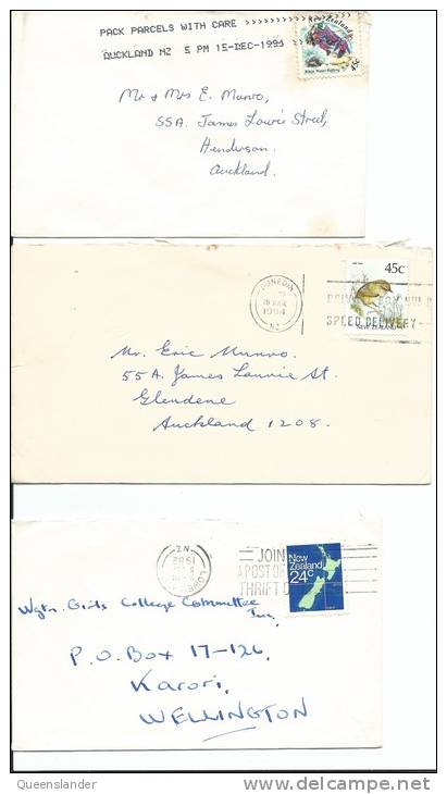 6 New Zealand Local Envelopes From 1970´s To 1990´s All Used As Is Condition All Used In NZ - Briefe U. Dokumente