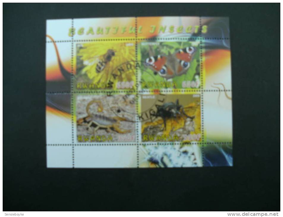 M5983 -  Bloc Used Rwanda  2009 Beautiful Insects - Autres & Non Classés