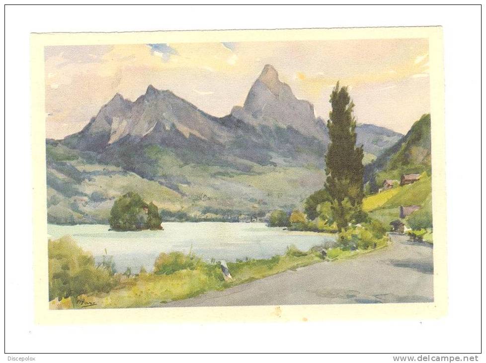 C1123 Lauerzersee - Acquerello / Non Viaggiata - Lauerz