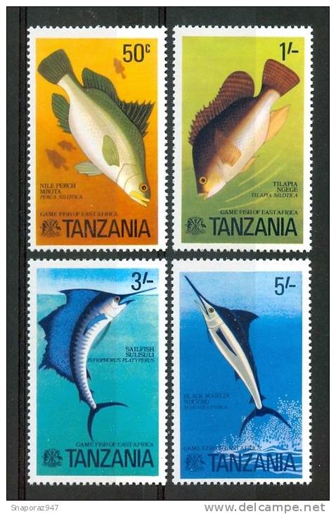 1988 Tanzania Vita Marina Marine Life Pesci Fish Fische Poissons Set MNH** Po49 - Pesci