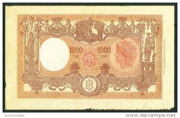 ITALIA , 1000 LIRE 22.9.1943. - 1.000 Lire