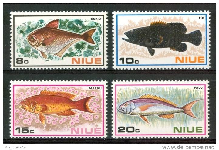 1973 Niue Vita Marina Marine Life Pesci Fish Fische Poissons Set MNH** Po48 - Pesci