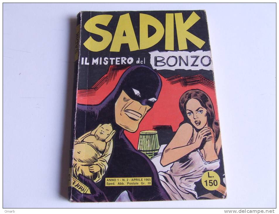 P159 Sadik, Fumetto "il Mistero Del Bonzo", N.2, Aprile 1965, Edizione Ugo Dal Bono Editore, 1a Serie Gialla - Premières éditions