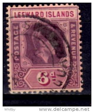 Leeward Islands 1938 6p King George VI Issue #110 - Leeward  Islands